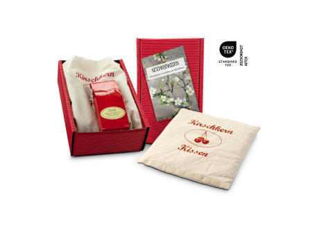 Product image Geschenkset / Präsenteset: Kirschkernkissen bedrucken