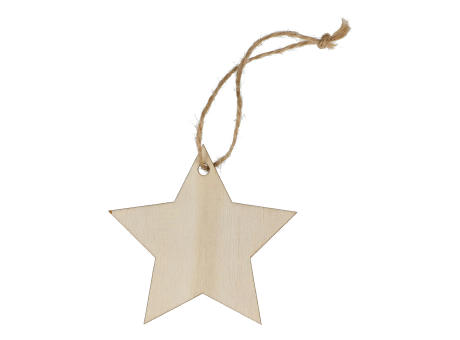 Product image Sternförmiges Weihnachtsornament aus Holz bedrucken