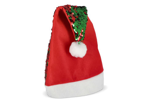Zweifarbige Pailletten-Weihnachtsmütze bedrucken