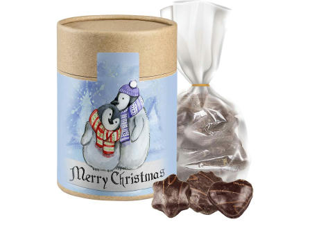 Product image Schoko-LebkuchenMix, ca. 100g, Beutel in Kraftpapierdose Maxi bedrucken