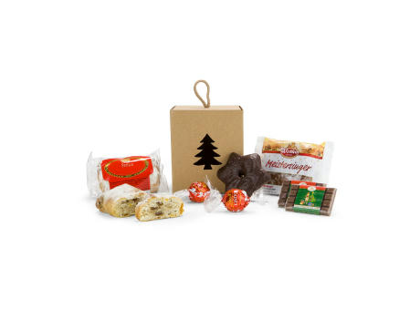 Geschenkset / Präsenteset: Süße Tannenbaumbox bedrucken