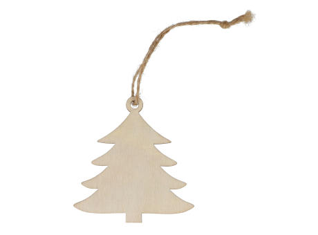Product image Baumförmiges Weihnachtsornament aus Holz bedrucken