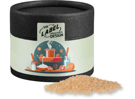 Gewürzmischung Lebkuchen, ca. 45g, Kraftpapierdose Mini schwarz bedrucken